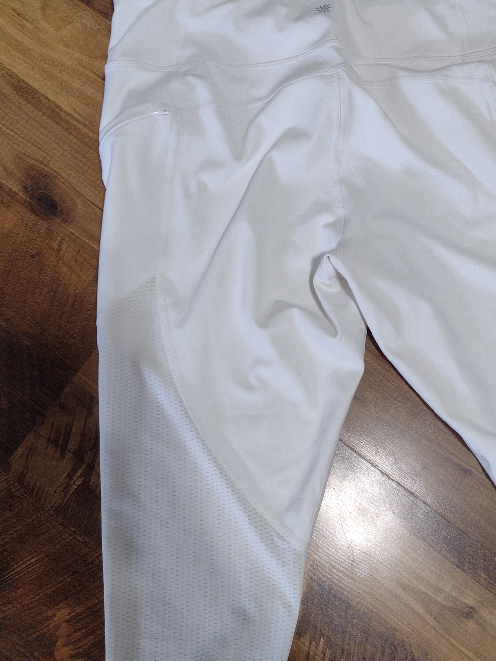 Athleta White Mesh-Panel Cropped Power Lift Leggings - Picture 5 of 10